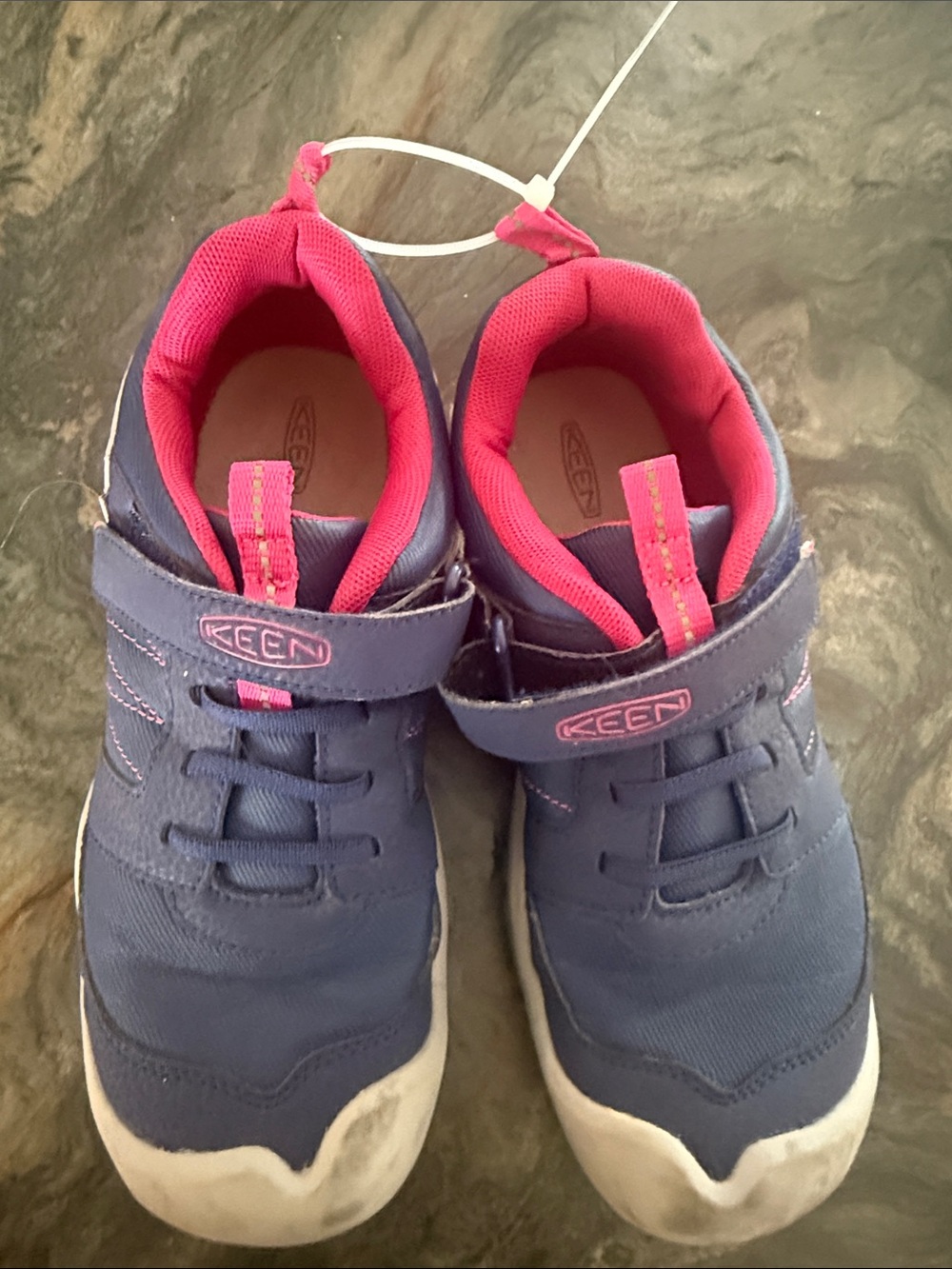 Keen Kids Navy and Pink Hook-and-Loop Sneakers